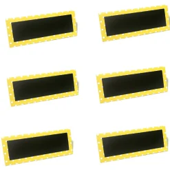 Chevalet porte-nom ardoise bord jaune à pois blancs x6-Gifi Hot