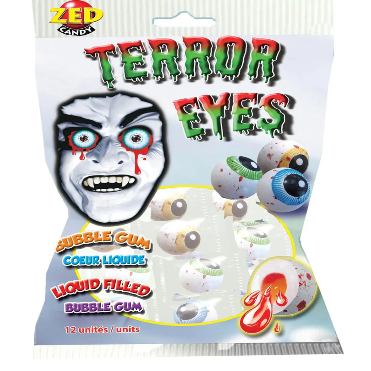 Chewing-gum Halloween yeux coeur liquide 180gr-Gifi Sale