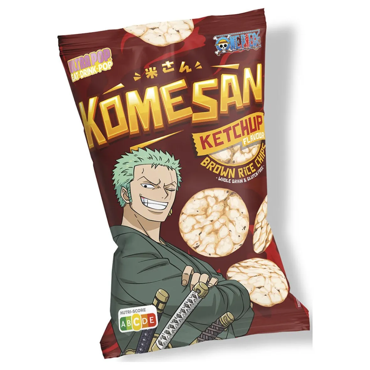 Chips de riz complet Komesan goût ketchup Zoro One Piece 60g-Gifi Online