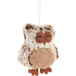 Chouette de Noël à suspendre marron-Gifi Clearance