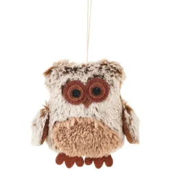 Chouette de Noël à suspendre marron-Gifi Clearance