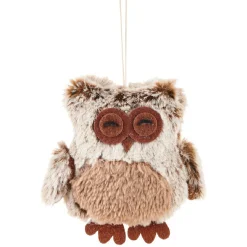 Chouette de Noël à suspendre marron-Gifi Clearance