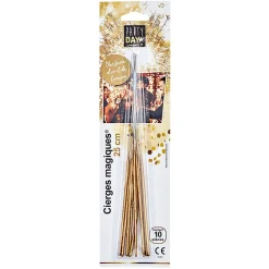 Cierge magique doré 25 cm x 10-Gifi Outlet