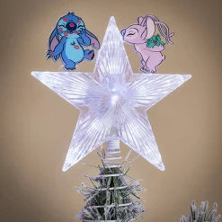 Cimier lumineux Disney Stitch étoile de sapin H24cm-Gifi New