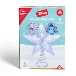 Cimier lumineux Disney Stitch étoile de sapin H24cm-Gifi New