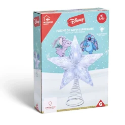 Cimier lumineux Disney Stitch étoile de sapin H24cm-Gifi New