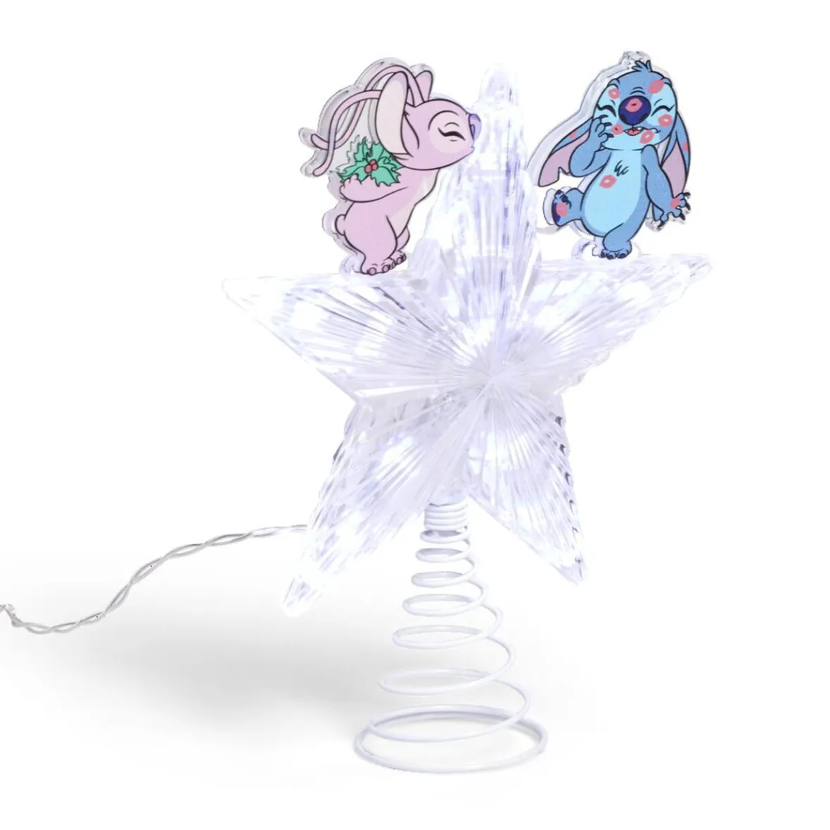 Cimier lumineux Disney Stitch étoile de sapin H24cm-Gifi New