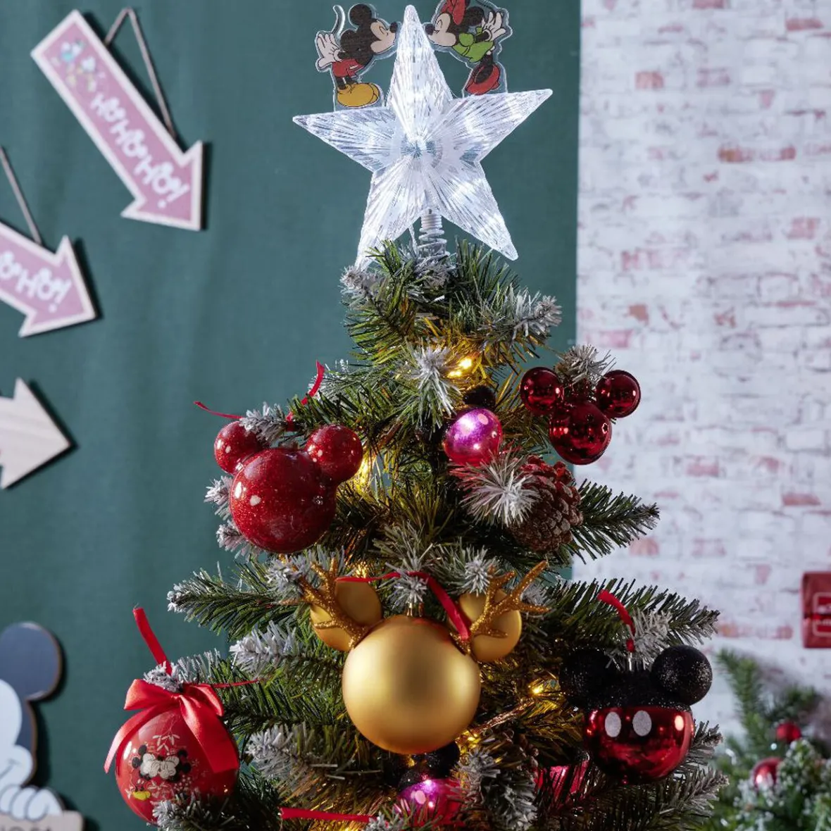 Cimier tête de sapin Noël lumineuse Mickey et Minnie Disney-Gifi Outlet