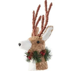 Cimier tête de sapin Noël renne naturel-Gifi Online