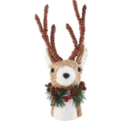 Cimier tête de sapin Noël renne naturel-Gifi Online