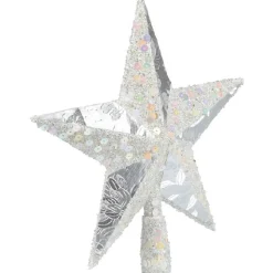 Cimier tête de sapin Noël étoile argentée-Gifi