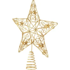 Cimier tête de sapin Noël étoile doré-Gifi Online