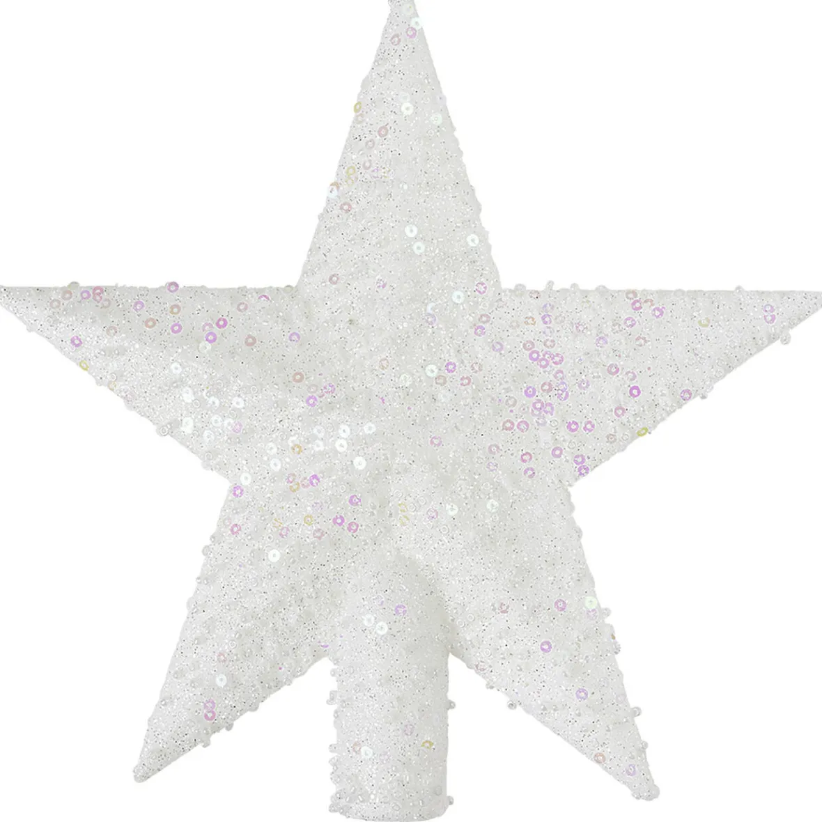 Cimier tête de sapin Noël étoile blanche pailletée-Gifi Online