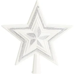Cimier tête de sapin Noël étoile blanc-Gifi Outlet