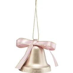 Cloche à suspendre dorée avec ruban coloré Ø6 cm x5-Gifi