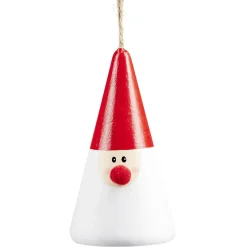 Cône en bois personnage de Noël à suspendre Ø5,5xH10cm-Gifi Discount