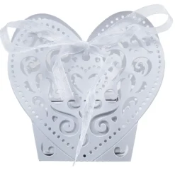 Coeur blanc à dragées x10-Gifi Discount