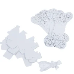 Coeur blanc à dragées x10-Gifi Discount