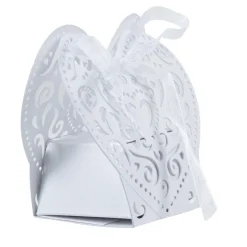 Coeur blanc à dragées x10-Gifi Discount