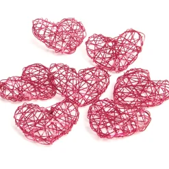 Coeur métal rose fuchsia x7-Gifi New