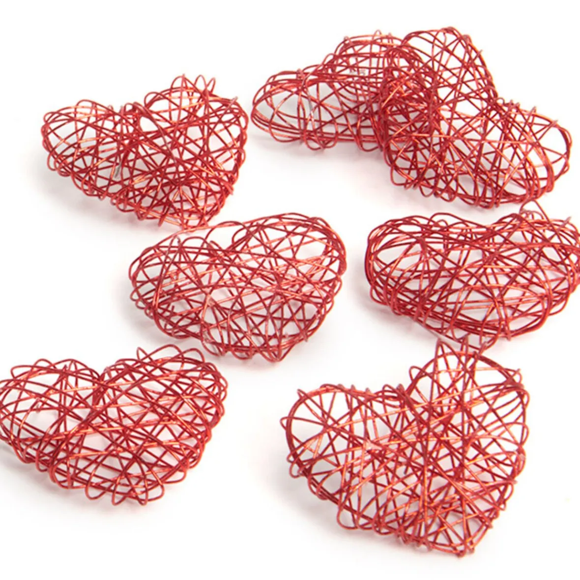 Coeur métal rouge x7-Gifi