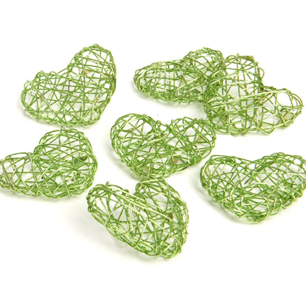 Coeur métal vert anis x7-Gifi Discount