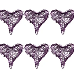 Coeur métal violet x6-Gifi Hot