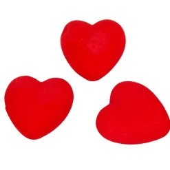 Coeur velours rouge x3-Gifi Outlet