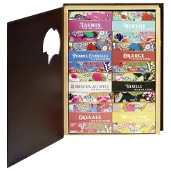 Coffret à thé forme livre 8 variétés-Gifi Outlet