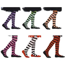 Collant fille Halloween rayé vert orange ou violet 5/8 ans-Gifi Online