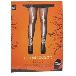Collant Halloween squelette adulte Taille unique-Gifi New