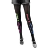 Collant squelette adulte Taille unique noir et multicolore pailleté-Gifi Outlet