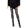 Collant squelette adulte jour des mort noir et blanc Taille unique-Gifi New