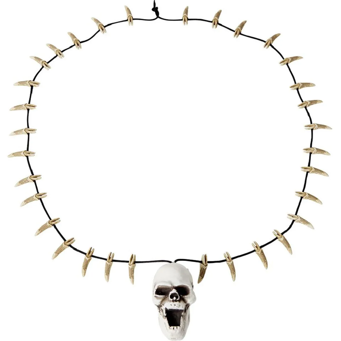 Collier Halloween dent et pendentif crâne tête de mort-Gifi