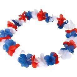 Collier Hawaïen tricolore supporter France-Gifi Outlet