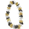 Collier Hawaïn fleur dorée et argentée-Gifi New