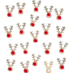 Confetti forme tête de renne en bois x20-Gifi Online