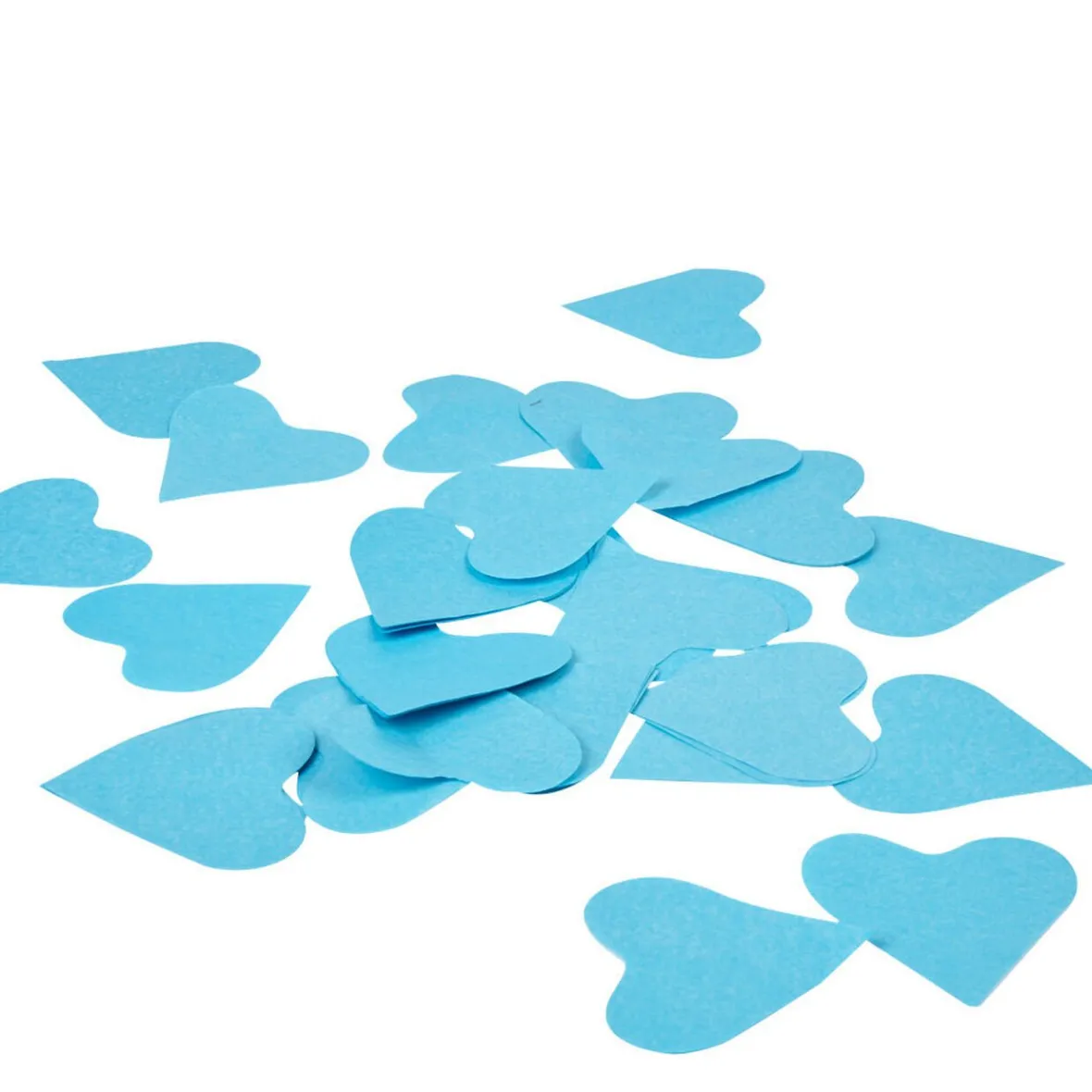 Confettis coeur bleu turquoise en papier-Gifi Discount