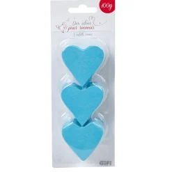 Confettis coeur bleu turquoise en papier-Gifi Discount