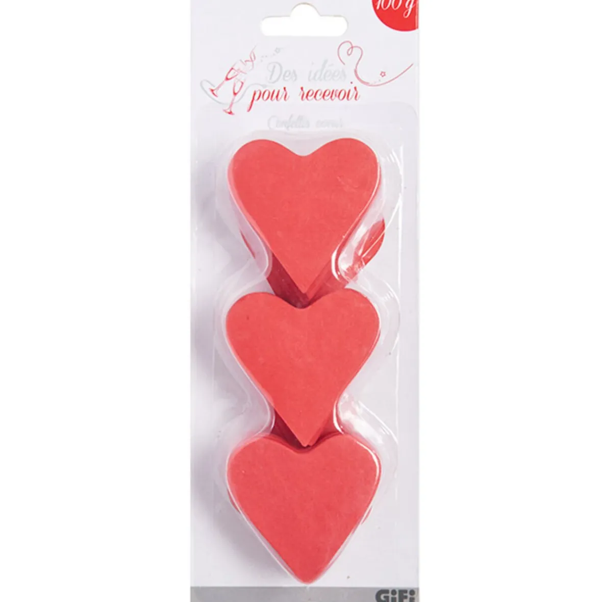 Confettis coeur rouge en papier-Gifi Clearance