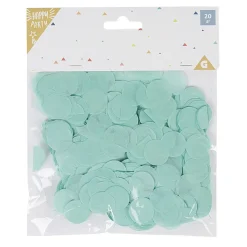 Confettis en papier rond vert d'eau ø 2 cm-Gifi New