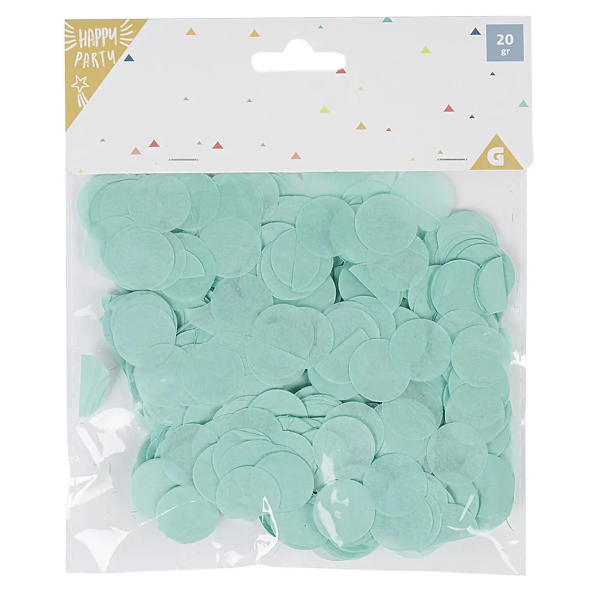 Confettis en papier rond vert d'eau ø 2 cm-Gifi New
