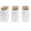 Contenant cylindrique en verre avec bouchon en liège x6-Gifi New