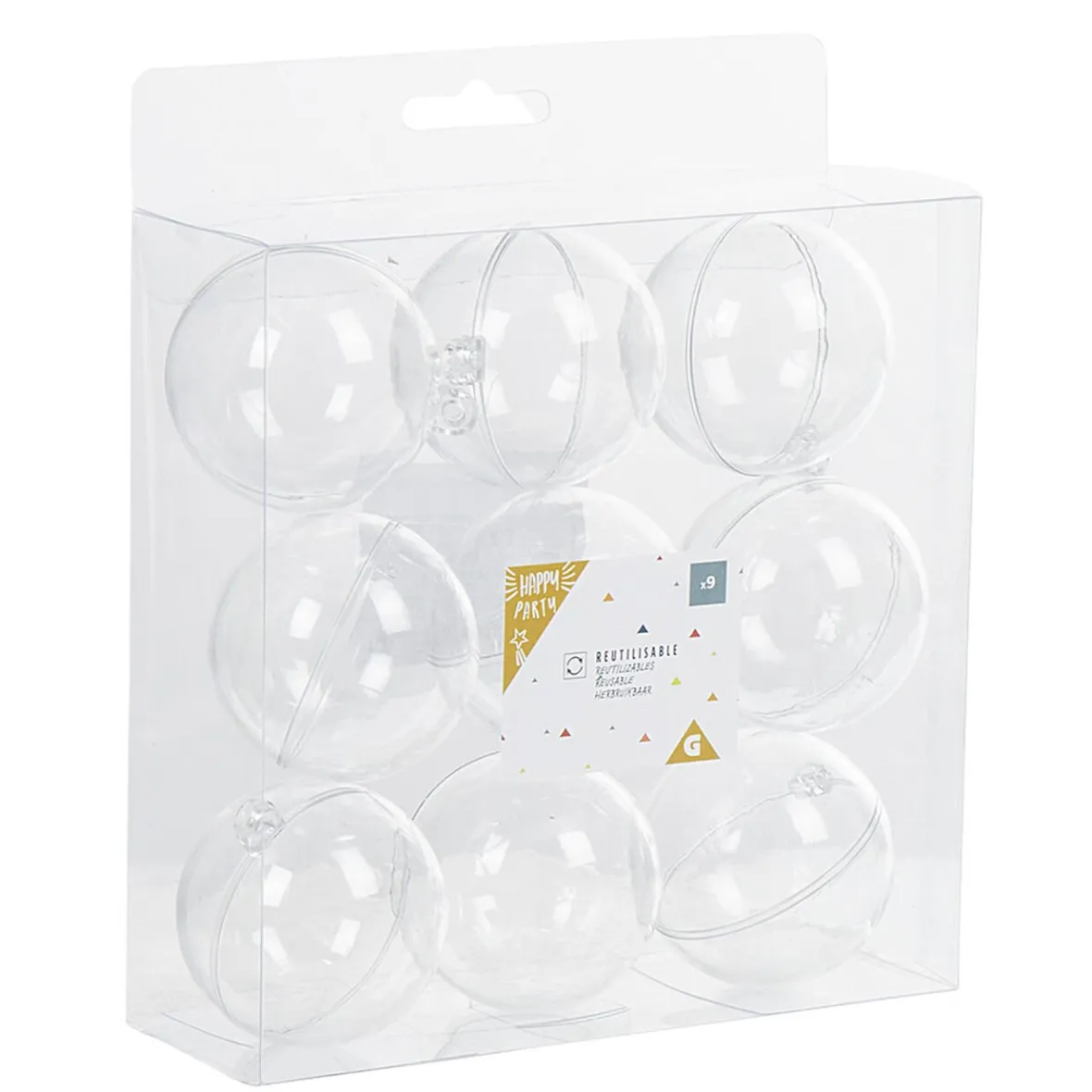 Contenant forme boule en plastique x9-Gifi