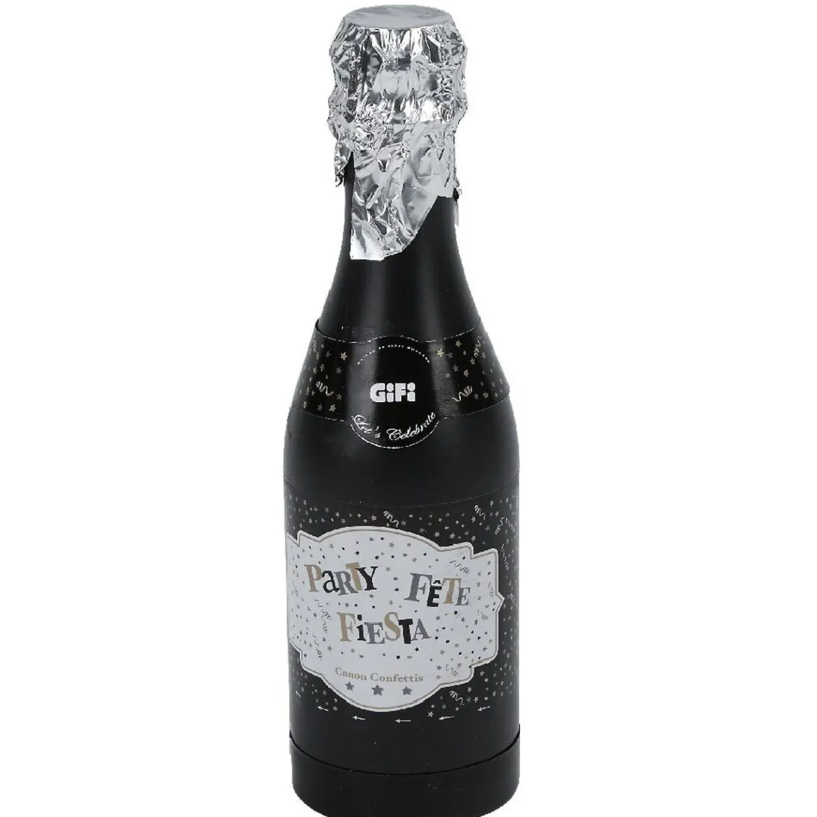 Cotillons bouteille argenté doré ou noir-Gifi