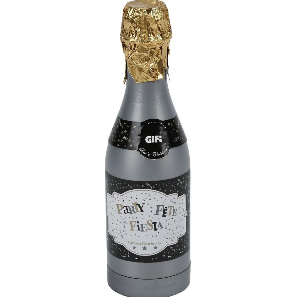 Cotillons bouteille argenté doré ou noir-Gifi