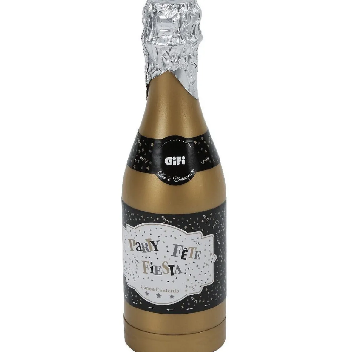 Cotillons bouteille argenté doré ou noir-Gifi