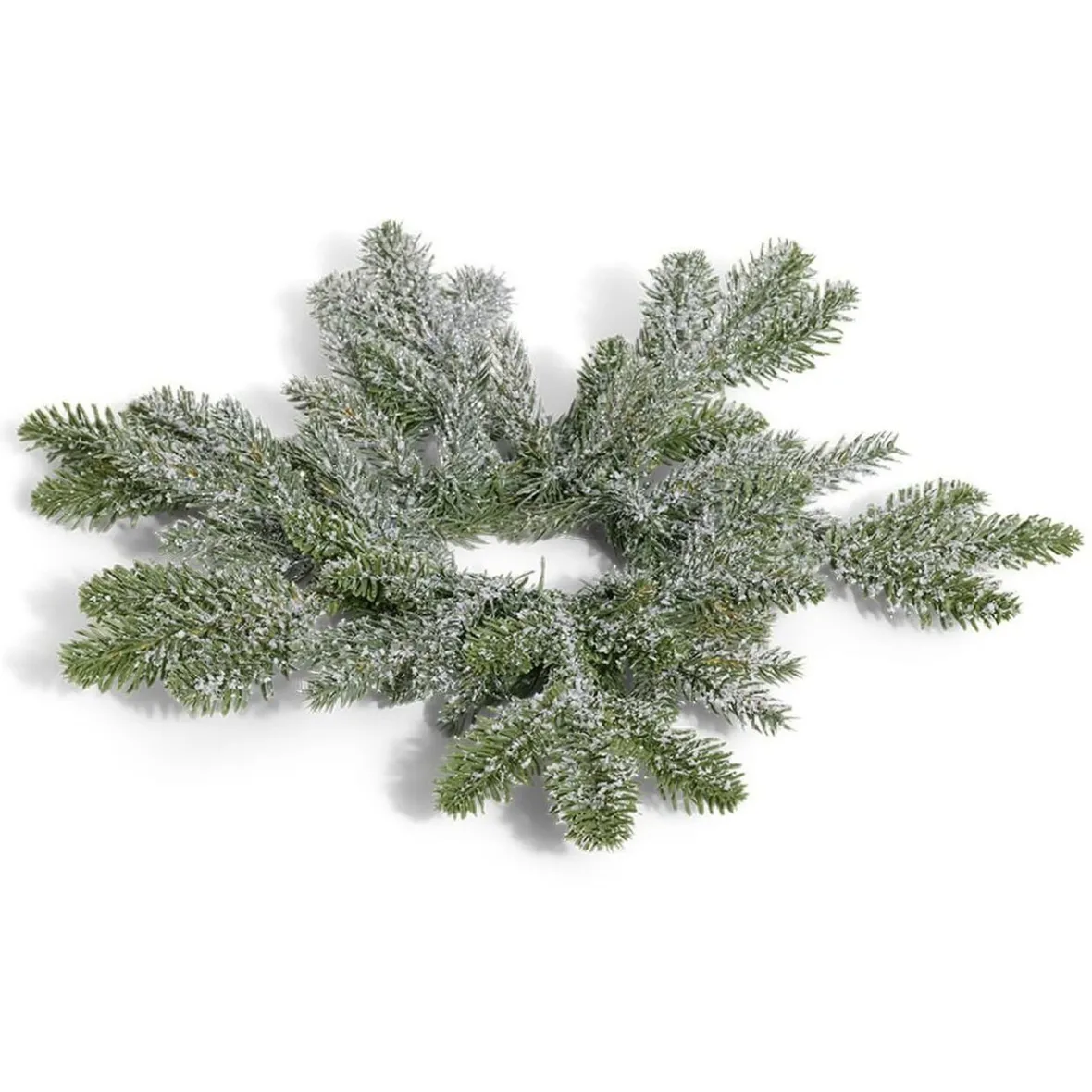 Couronne de Noël enneigée forme flocon de neige Ø40cm-Gifi Hot