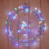 Couronne lumineuse flocon de neige 72LED multicolore Ø32cm-Gifi Clearance