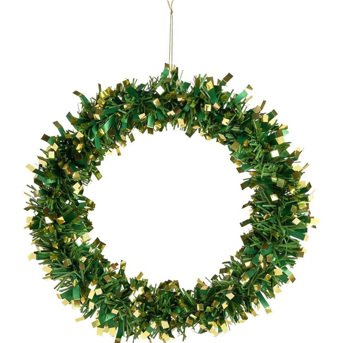 Couronne Noël artificielle vert/doré ou vert/rouge Ø30cm-Gifi Best